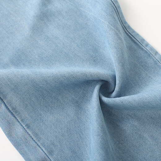 Snoopy (Snoopy) Kinderbekleidung Jungen und Mädchen Jeans Kinder Moskito-Repellenthosen Teenager Hosen dunkelblau gelbblau 140
