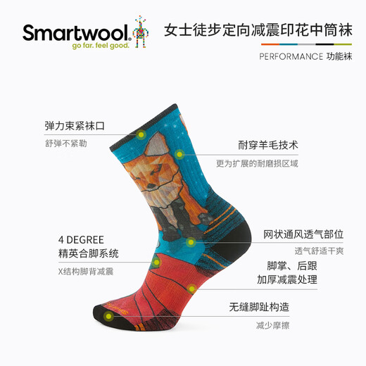 Smartwool New Product Frauen Wanderung Richtungsschockabsorbing Druckmittel mit mittleren Röhrchen Socken Merino Wolle Socken Outdoor Socken Sportsocken 2687 Capri Farbe 810 s (geeignet für Fußgröße 34-37)