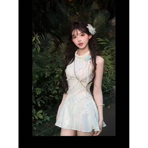 Con el diseño de la cintura dulce de verano de verano portátil diario, vestidos cortos 6624 vestidos s