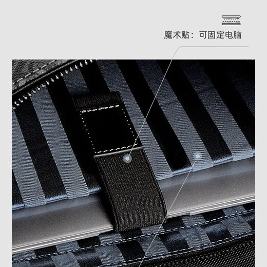 Pierre Cardin Briefcase Men's Laptop Bag Large Capacity Business Travel Commuting Birthday Gift Practical High-end Light Luxury Calm Style Can Hold 14-inch Computer Horizontal Style