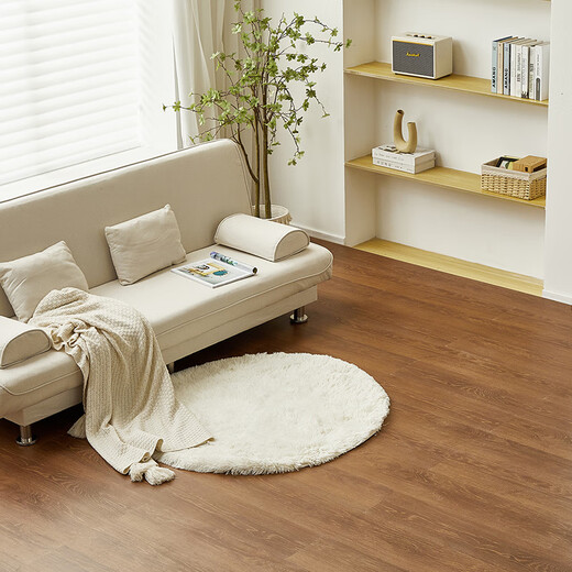 
XMSJ self-adhesive floor patch thickened non-slip pvc floor household bedroom living room wear-resistant floor leather model 3887-2 10 square 0 formaldehyde 70 pieces