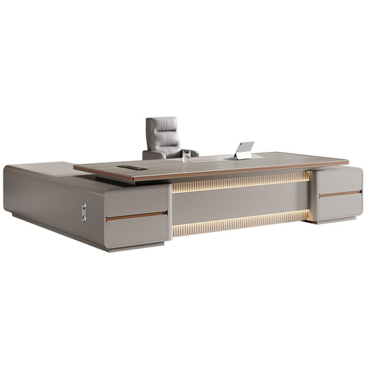 Zhiyi Boss Desk Simple Modern Tables and Chairs New Chinese Style Executive Desk Single President Desk Manager Commercial Office Furniture 2.6 Meter Luxury Boss Desk