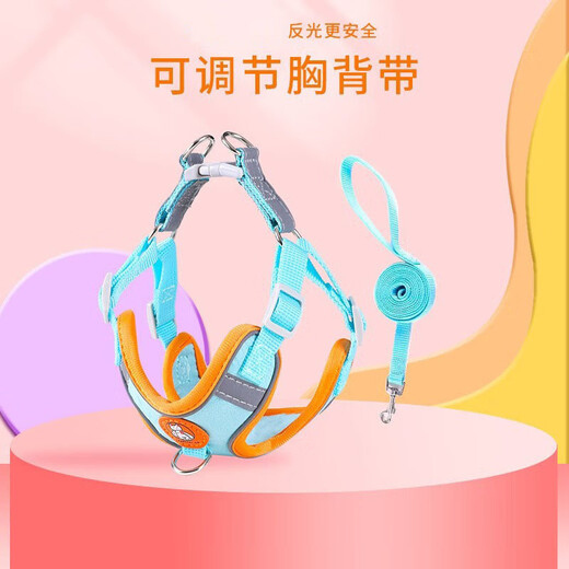 LOVINGPET dog leash chest harness dog leash small dog dog leash vest style dog harness Teddy Bichon leash puppy black S recommended 14-20 Jin Jin equals 0.5 kg