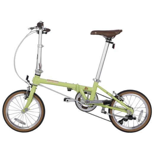 Dahon Pliage Bicycle 16 pouces chromé molybdène en acier à 5 vitesses Bicycle rétro HAC653 Matcha Green