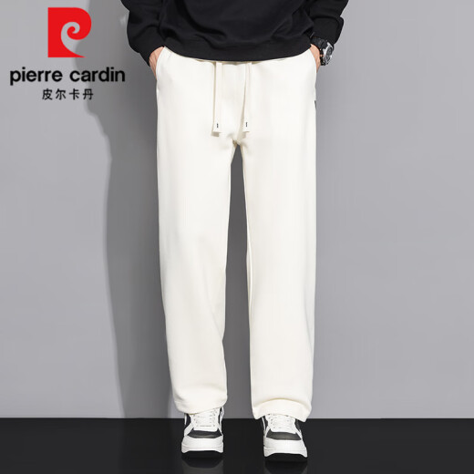 皮尔卡丹（pierre cardin）男士直筒裤春夏潮牌宽松直筒纯棉裤子男生卡其色百搭运动休闲长裤 6628黑色+6682黑色 M 【95-115斤】
