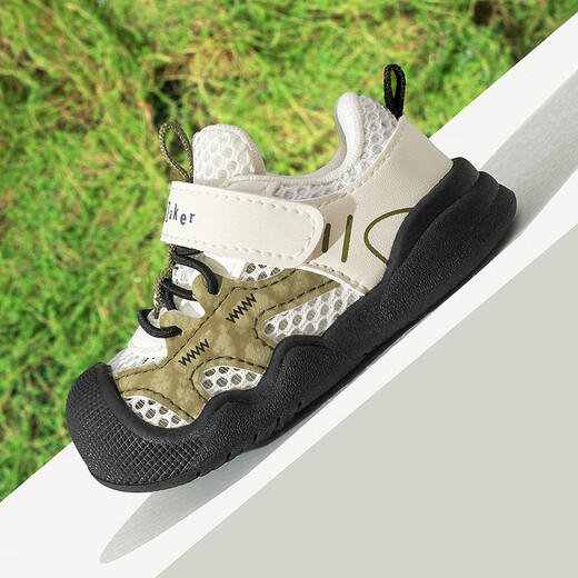 Tombeck zapatos para niños para niños para niños para zapatos de malla de primavera y verano para zapatos de bebés para zapatos funcionales suaves para zapatos para niñas para verde militar 18