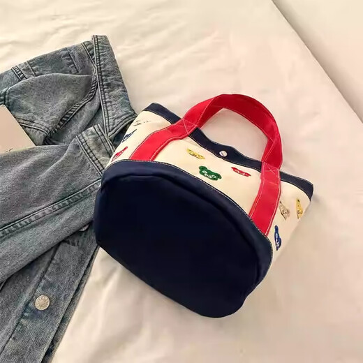 Wenzhi Mommy Canvas Bag Kontraste Farbe Mutter Tasche Handtasche Mutter Babybeutel Mutter Tragetasche Doppelfarbe Palette Bär [kein Verblassen]