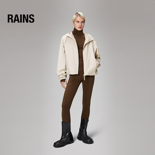 Rains短款夹克男女防风连帽防泼水外套Lohja Short Jacket/15780 沙丘黄  S 160/88A （尺码偏大）