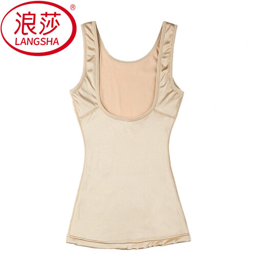 LangSha Winter Breast Support Body Shaping Warm Vest Women's Velvet Thickened Tummy Control Waist Vest Nursing Bottoming Thermal Underwear Skin Color 3XL 155 to 170Jin Jin is equal to 0.5 kg