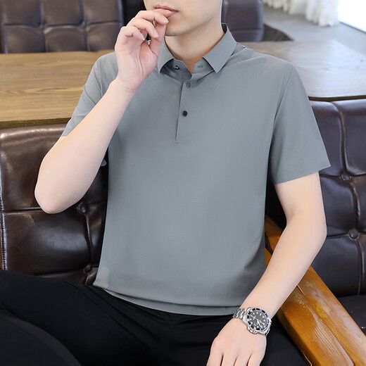 Hualin Fashion Summer Ice Silk Shirt Men's Youth Trend Trend Shoreved Rilbered 6629 Серые-зеленые 2xl (около 140 ~ 160 джан [Джин равен 0,5 кг] можно носить)