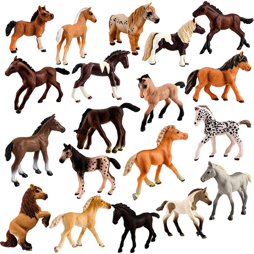Grenzüberschreitende Simulation kleines laufendes Pferd, Qianli Pferd, solide Shedima Appaloosa Horse, Haflin Pferdemodell T15269 Mini Shedima 50g