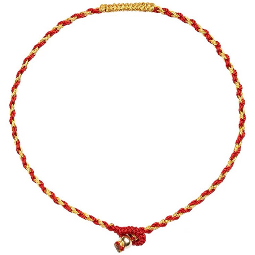 Xiaojinxi hand-woven gold red rope diamond knot hand rope super color-preserving and exquisite gift for the year of birth 14-15m hand circumference