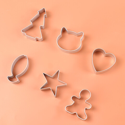 Baijie Children's Fun DIY Cookie Mold 6-piece Set Gingerbread Sugar Cookie Pressed Sugar Cookie Mold Baking Supplement Tools