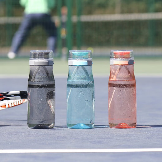 Beibao Jiaole Buckle Water Cup für Männer, Frauen, Grundschüler und Kinder tragbare Sommersaison Plastik für Plastikfesterer Sportbecher kreativer Persönlichkeit Trend 500 ml grüner ABF684+ Cup Pinsel