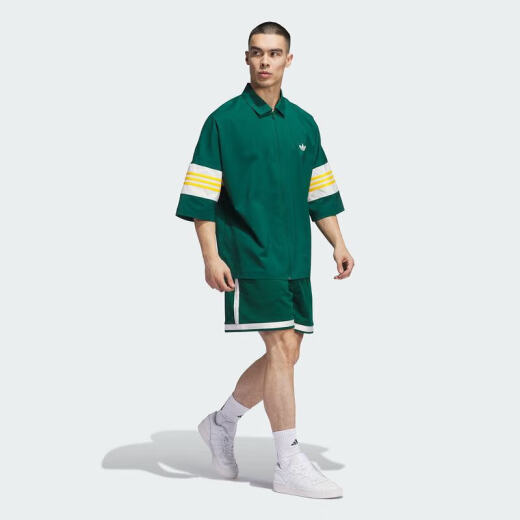 Adidas clover Männer und Frauen Paar Sommer T-Shirt Mode Sport Sport atmungsaktives loses Himmel-Lapel-Shirt IY7373 M