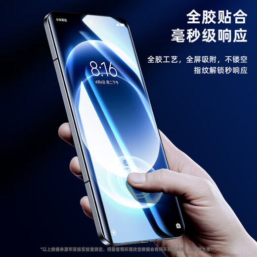 Biyazi [full screen coverage + artifact] suitable for Xiaomi 14 Ultra tempered film Xiaomi 14Pro mobile phone film HD full glue curved glass anti-fingerprint protection JM929