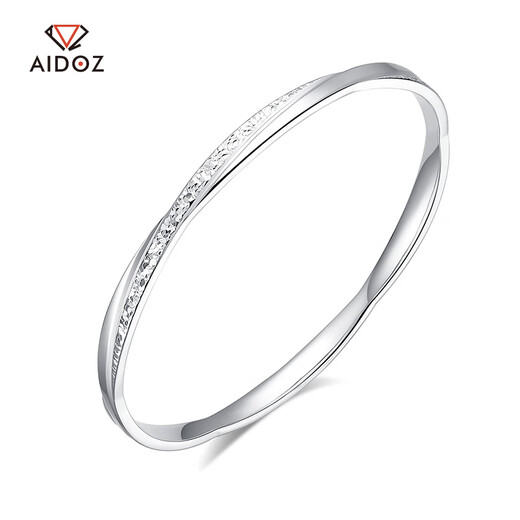 Aido Diamond pt950 platinum smart cross Mobius bracelet for women platinum crushed ice perfect round bracelet in stock inner diameter 54mm weight 18.31 grams thick about 3mm