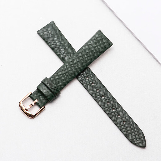 
Armani women's genuine leather strap AR11149 11139 1726 11150 Lizard pattern small green bracelet 14mm green-rose gold pin buckle 14mm