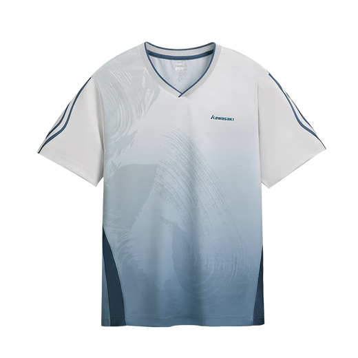 Kawasaki (KAWASAKI) badminton suit Feitian series men and women short-sleeved T-shirt competition tennis fitness training sports top men's T-shirt jade blue K2C02-C1017 L
