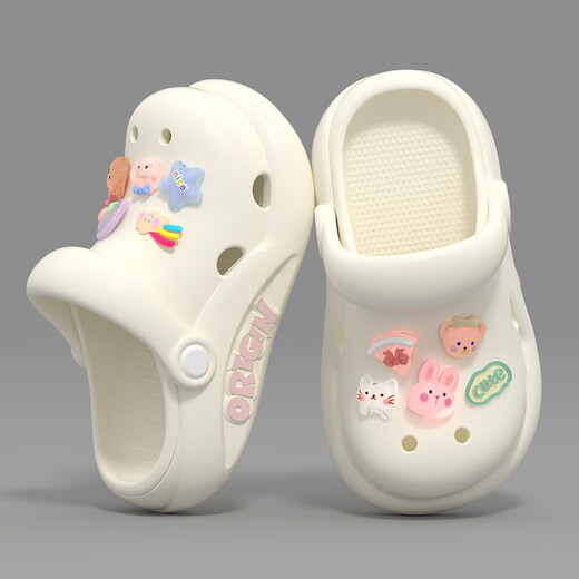 Cartoon Rabbit Chaussures de trous pour femmes avec une plage épaisse de plage pour enfants non glissant Sandales pour les filles, fille, 2988 Crystal Rabbit / Beak 19,5 30-31 Convient pour les pieds longueur 19 cm