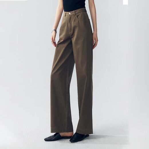 Pantpopamine Pantalon 2025 Pantalon large de la lac de la lac Blue pour femmes, style mince, lâche, mince [White Tellintening] LA9224 26 Recommandé 80-90jin [Jin est égal à 0,5 kg]