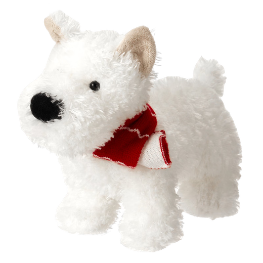 Miniso (Miniso) West Highland Dog Scarf Scarf Plush Doll Doll Toys Dillow Doll День рождения подарки для женщин, стоящих на положении 35 см.