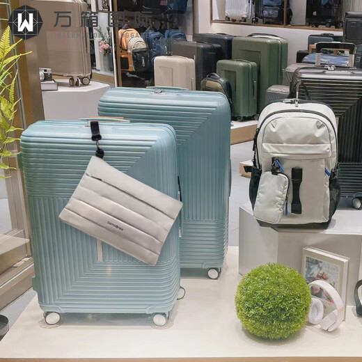 新秀丽（Samsonite）拉杆箱NZ2暑期新款学生可扩展旅行箱多功能HK6 墨黑色NZ2 鎹标准 16寸机长箱