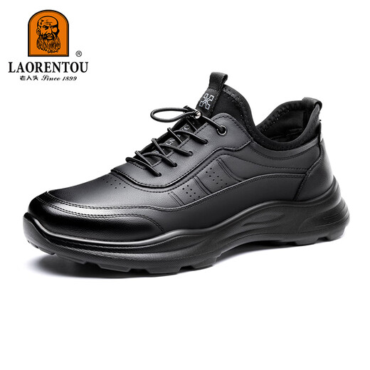 Laorentou (LAORENTOU) men's sports thick-soled walking shoes spring and autumn outdoor business fashion casual shoes men's LA15637 black 41