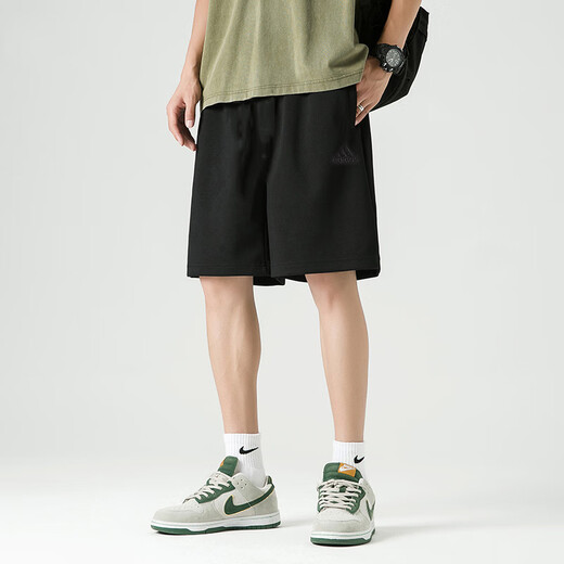 阿迪达斯 （adidas）针织棉短裤男裤夏季毛圈运动裤宽松透气休闲五分裤IP3932 IC9756 2XL 195-215斤