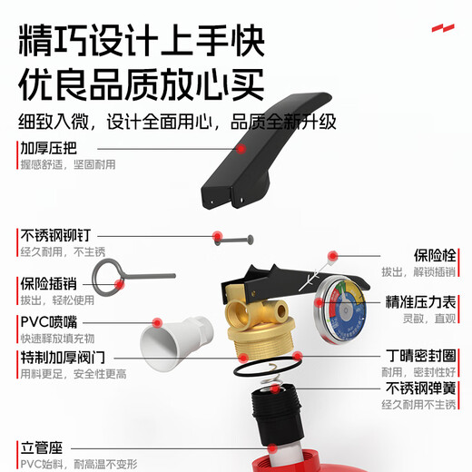 Yuanbang New National Standard Dry Powder Fire Extinguisher National Fire Certification MFZ/ABC Vehicle Mounted Home Commercial New National Standard 35kg Dry Powder Fire Extinguisher