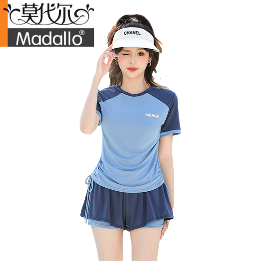 Modal 2025 New Sports Badeanzug für Frauen mit großer Fettmm, fleischbedeckter, konservativer Bauchbedeckung, schlanker 200 Jin [Jin entspricht 0,5 kg] Badeanzug 962/6167-Black und Grey XL empfohlen 105-120 Jin [Jin gleich 0,5 kg]