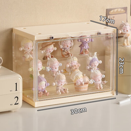 Only Blind Box Display Rack Dustproof Lego Ornament Cabinet Display Box Storage Box Collection Box Toy Rack Large Covered Three-Ladder Model 2 Pack