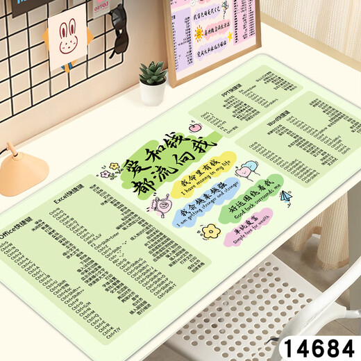 Drei-Farben-Katze Fun Text Maus-Pad-Büro-Verknüpfung Taste Kollektion Einfacher Handgelenk Pad Männlich und weibliche Computertastatur 14101 Romantische Alter 60 cm x 30 cm x 2 mm