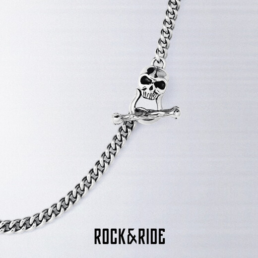 ROCK&RIDEHANL05 necklace Cuban chain S925 silver men's necklace trendy brand gift for boyfriend necklace 55cm