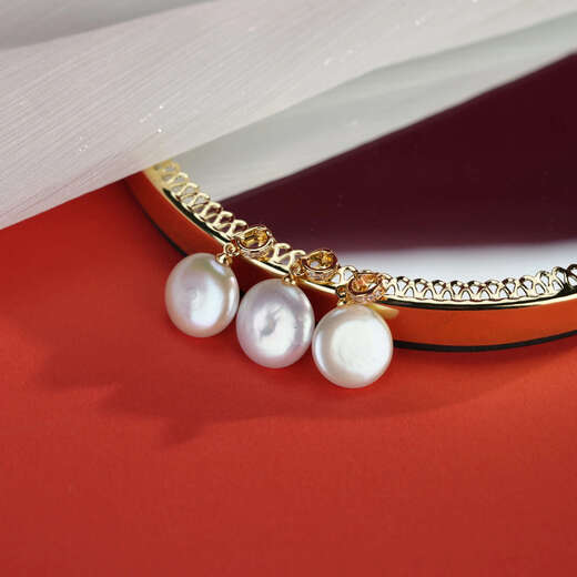 Shien natural freshwater button Baroque special-shaped pearl button pendant women's versatile niche accessories new jewelry button universal buckle pendant