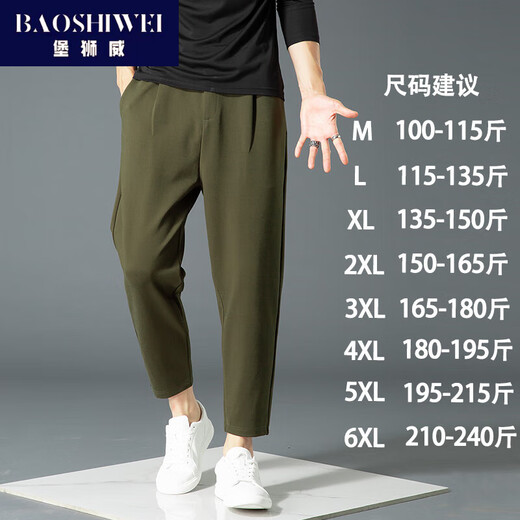 
Boss Wei Harem pants men's nine-point autumn and winter thick small feet loose Korean style trendy comfortable droop elastic sports casual pants Black M 100-115Jin [Jin equals 0.5 kg]