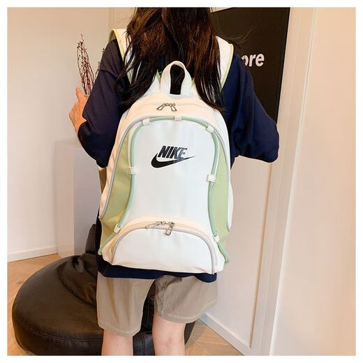 Sports three-painted black leather film shoulder new one-shoulder crossbody bag ins, high school men and women backpack large capacity D698 black