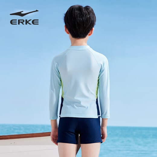 Hongxingerke (ERKE) children's swimsuit long-sleeved boy split swimming trunk suit medium-sized children's baby little boy's hot spring swimming suit