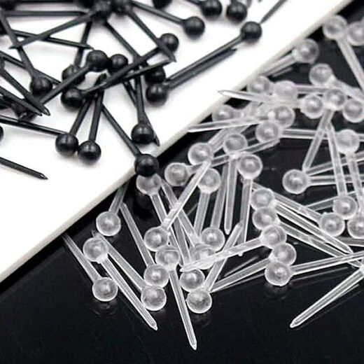 Meipai plastic ear piercing ear studs and ear sticks are suitable for newly pierced ears, anti-clogging ear studs, women's invisible transparent ear sticks SN students are using the ear sticks - black, good-looking, 21 pcs + 10 ear plugs + storage box