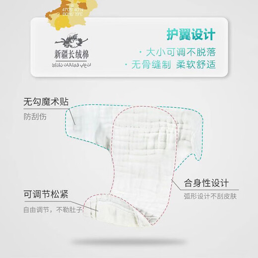 煦凛德国尿布可水洗新生儿纯棉隔尿纱布婴儿尿介子夏天宝宝裤兜戒 卡通男宝5条装 1片装 S码 （0-3月）10斤以下