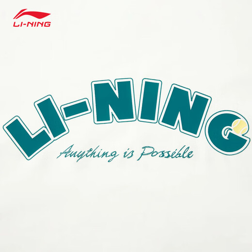 Li-Ning-kurzärmeliges T-Shirt für Männer 2025 Sommer Neues trendy und cooles Logo Urban Style Casual Vielseitige Sporttop AHSV683 Creamy White-1 XL (180)