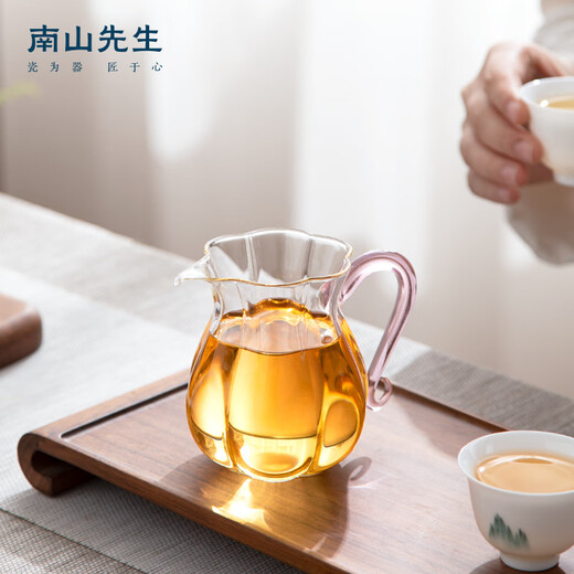 Mr. Nanshan Kungfu tea set accessories heat-resistant glass male cup Chinese tea divider tea ceremony accessories flower center glass fair cup flower center glass fair cup_transparent