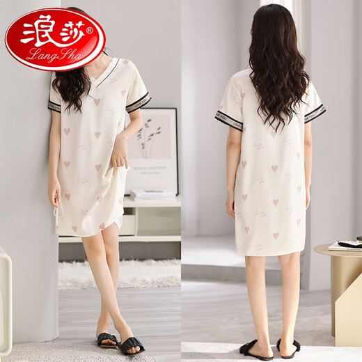 Langsha 2025 Nightgown Women's Summer's Summer Pajams Платье для женского летнего эмуляции Silk Silk Summ