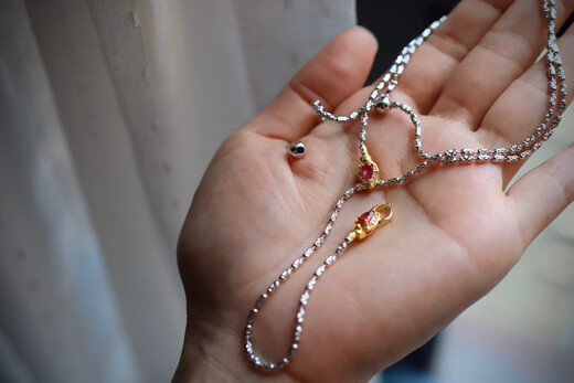 Shengbei's new enchanting snake natural ruby tanzanite s925 silver necklace tanzanite pendant tanzanite snake chain