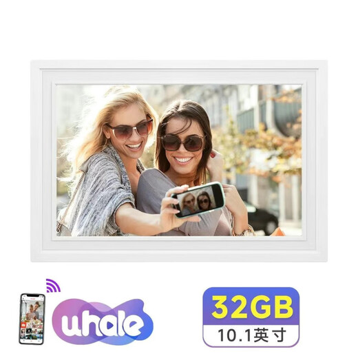 HD 10-inch IPS smart electronic photo frame photo album wifi mobile APP remote transmission of photos and video playback 10-inch white 32G memory