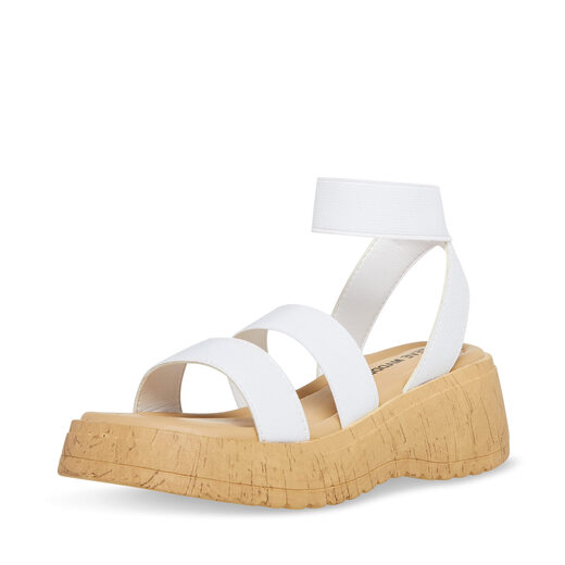 Steve Madden Girls' Shoes Unisex Sammie Sandals, White White 1 Little Kid