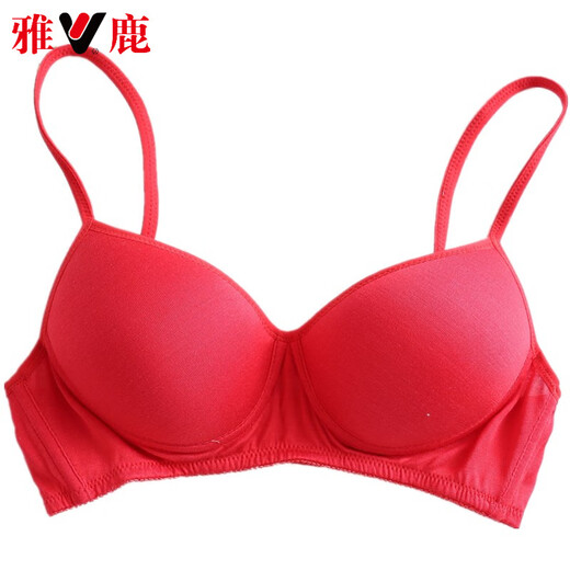 雅鹿高档真丝文胸无钢圈薄款桑蚕丝内衣舒适透气运动无痕睡眠胸罩 白色 S