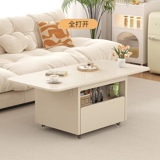 Fanshe movable tea table folding tea table living room and home use multi-functional tea table dining table dual-purpose wheels modern and simple