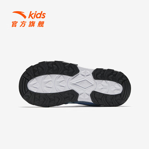 ANTA (ANTA) children's sandals, boys' shoes, summer new knob buckle outdoor toe-toe non-slip beach shoes, dust curtain blue/ivory white-2 33