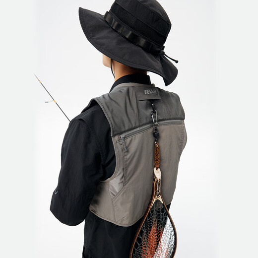 RVVR Tactical Vest Second Generation Multi-Pocket Multi-Pocket Lightweight Breathable Stream Fishing Suit Luaji Fishing Suit Tactical Vest Second Generation Gray L